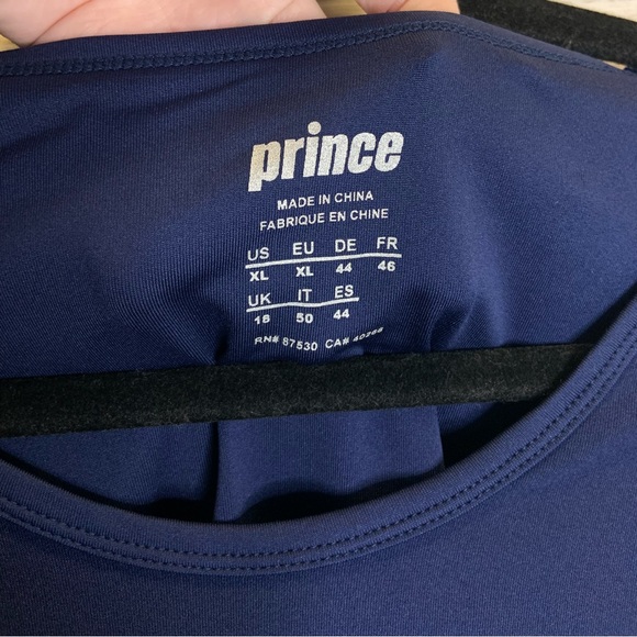 Prince Aero Tech Navy Blue Scoop Neck Long Sleeve Compression Top XL New - Picture 7 of 10